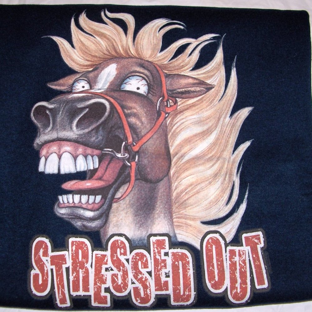 Black - Horse – “Stressed” Crew Neck Sweatshirt